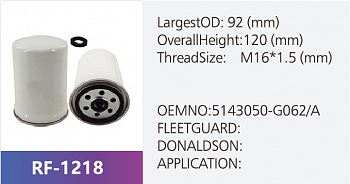Фильтр топливный RF-1218 (1/)